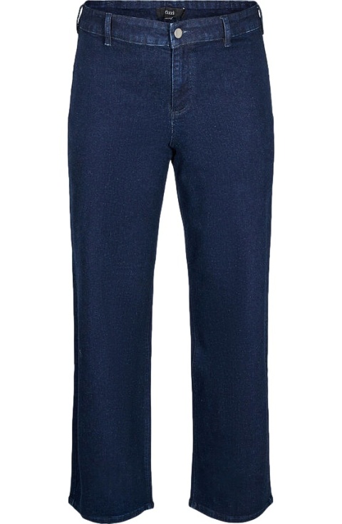 ZIZZI GRANATOWE SPODNIE JEANSY SZEROKIE WYSOKI STAN N82 951B