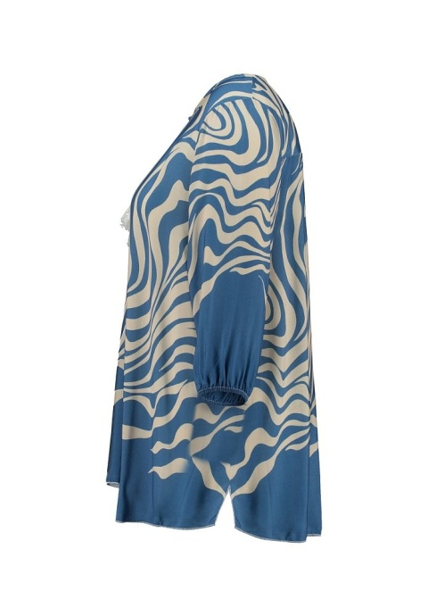 Z-ONE PIĘKNA NIEBIESKA BLUZKA TUNIKA BOHO CHWOSTY ZO03