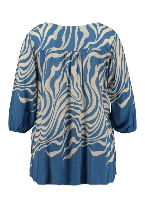 Z-ONE PIĘKNA NIEBIESKA BLUZKA TUNIKA BOHO CHWOSTY ZO03