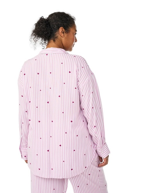 ZIZZI BLUZKA KOSZULOWA PIŻAMA PASKI SERCA 624F