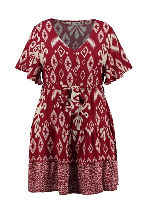 Z-ONE FINEZYJNA TUNIKA SUKIENKA AZTECKI WZÓR LATO ZO02