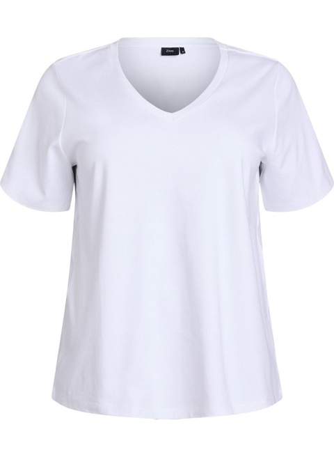 ZIZZI KLASYCZNY T-SHIRT BIAŁY 159B
