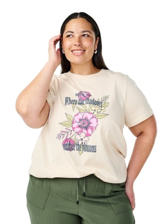 ZIZZI OPTYMISTYCZNY T-SHIRT PRINT 253G
