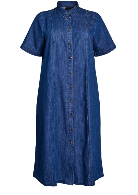ZIZZI NIEBIESKA JEANSOWA SUKIENKA KOSZULOWA MIDI 149C