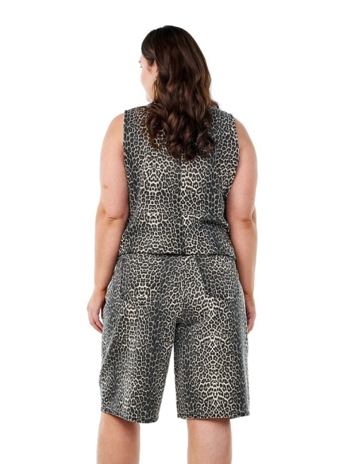 ZIZZI JEANSOWE SPODENKI BERMUDY PANTERKA 076M