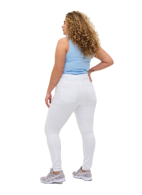 ZIZZI AMY BIAŁE JEANSY WYSOKI STAN N82 568D