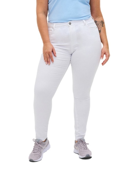 ZIZZI AMY BIAŁE JEANSY WYSOKI STAN N82 568D