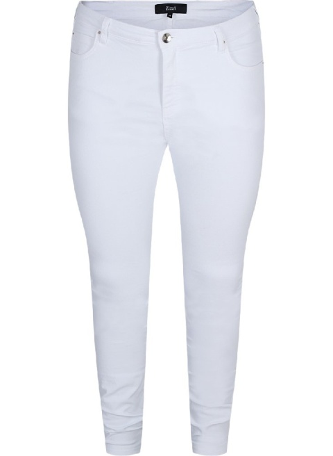 ZIZZI AMY BIAŁE JEANSY WYSOKI STAN N82 568D