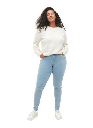 ZIZZI AMY JASNE JEANSY ZWĘŻANE N78 568D