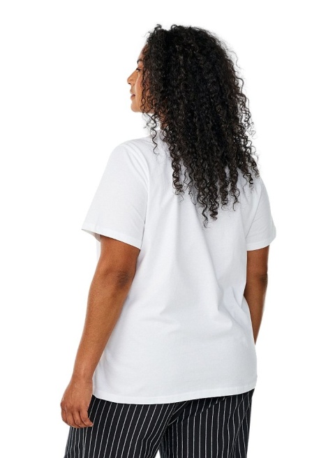 ZIZZI BIAŁY OTYMISTYCZNY T-SHIRT BLUZKA OWOCE 614A