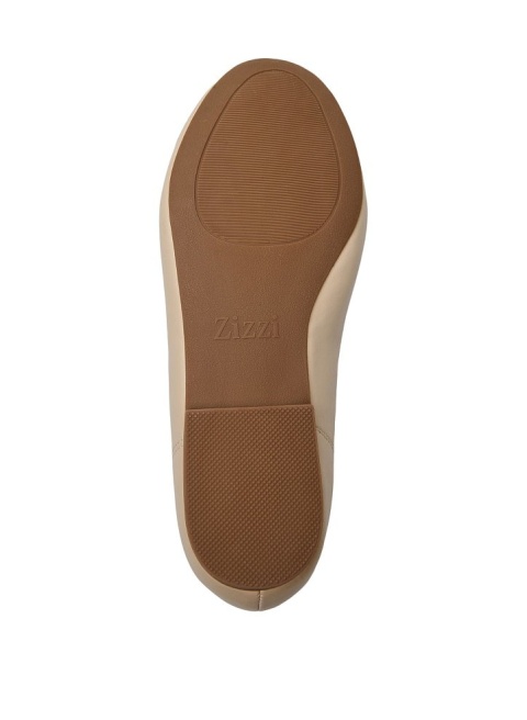 ZIZZI BUTY BALERINY BEŻOWE KREMOWE Z KOKARDĄ 081A