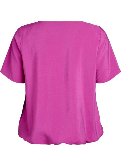 ZIZZI ELEGANCKA BLUZKA Z KRÓTKIM RĘKAWEM T-SHIRT RÓŻOWY 084B