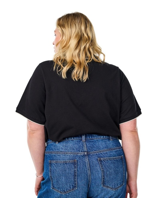 ZIZZI ELEGANCKA KOSZULKA BLUZKA POLO CZARNA 601C