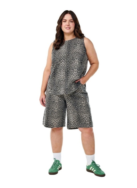 ZIZZI JEANSOWY TOP PANTERKA BAWEŁNA 076O