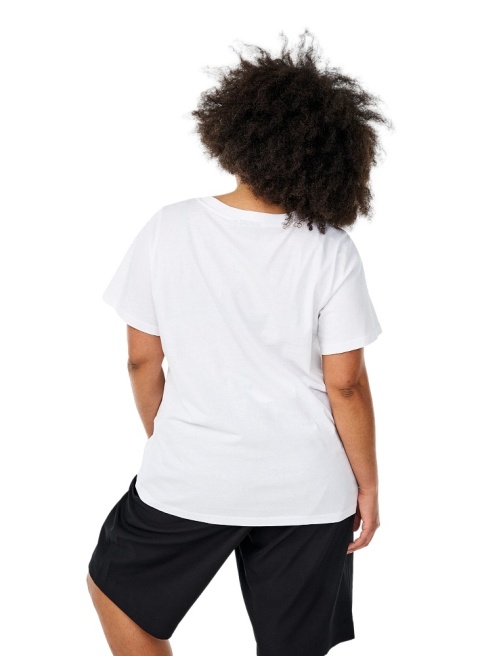 ZIZZI KLASYCZNY BIAŁY T-SHIRT BAWEŁNA 264C