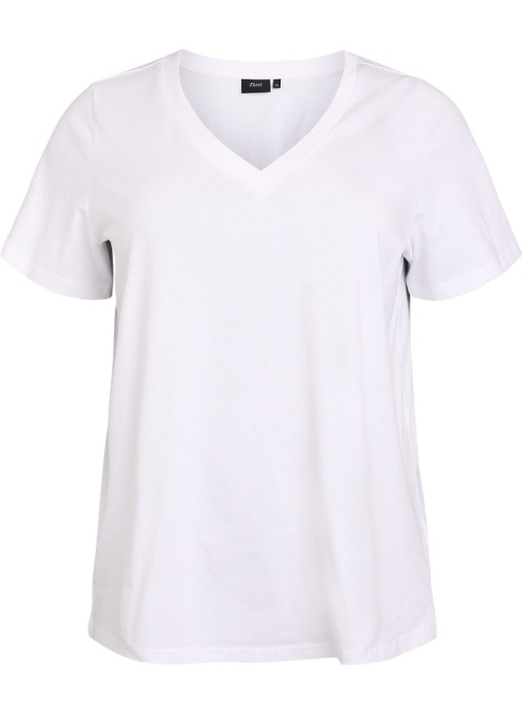 ZIZZI KLASYCZNY BIAŁY T-SHIRT BAWEŁNA 264C