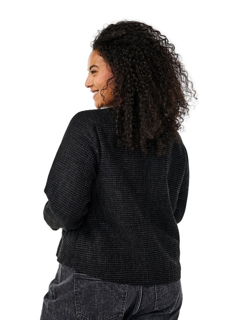 ZIZZI KURTKA CZARNA ELEGANCKA BOUCLE 543A