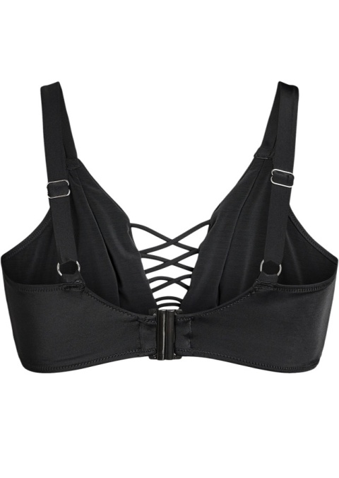 ZIZZI CZARNY BIUSTONOSZ KĄPIELOWY BIKINI SZNURECZKI 900P