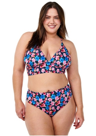 ZIZZI MAJTKI KĄPIELOWE BRAZYLIANY BIKINI KWIATY 701C