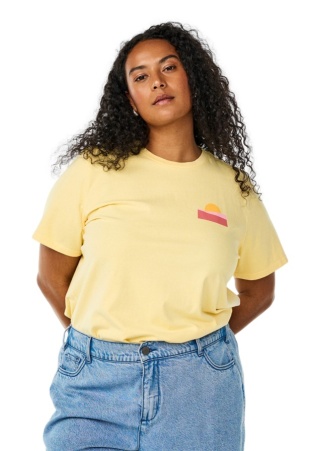 ZIZZI ŻÓŁTY T-SHIRT NADRUK NAPISY 627A