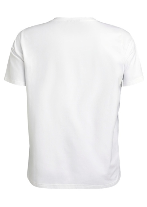 ZIZZI BIAŁY T-SHIRT NADRUK KWIAT BAWEŁNA 256A