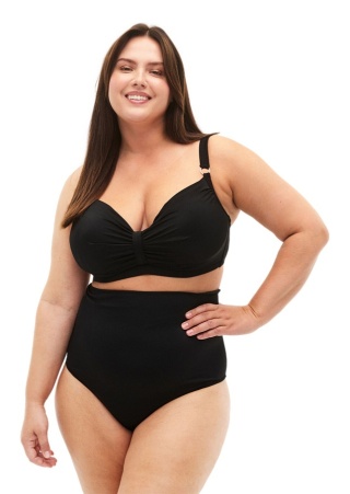 ZIZZI MAJTKI KĄPIELOWE BIKINI Z WYSOKIM STANEM CZARNE 577B