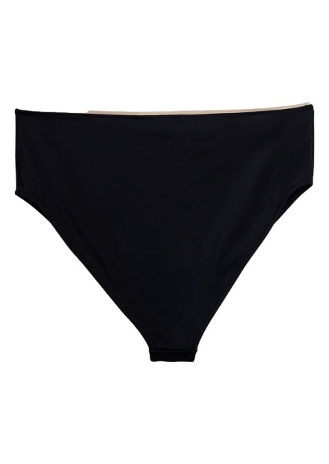 ZIZZI MAJTKI BIKINI CZARNE Z BIAŁYM PASKIEM WYSOKI STAN 846B