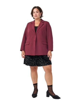 ZIZZI ELEGANCKA BORDOWA MARYNARKA 377B
