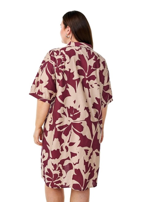 ZIZZI ELEGANCKA BORDOWA SUKIENKA WZÓR 643D
