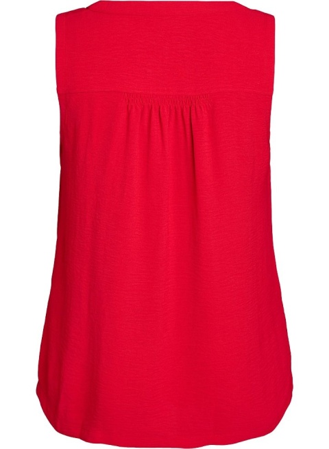 ZIZZI ELEGANCKA CZERWONA BLUZKA TOP BEZ RĘKAWÓW 990C
