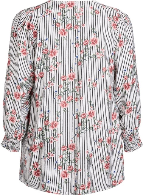 ZIZZI ELEGANCKA TUNIKA KWIATY PASKI 170A