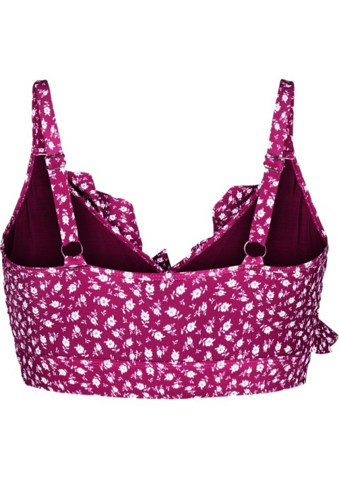 ZIZZI FIOLETOWY BIUSTONOSZ KĄPIELOWY GÓRA OD BIKINI FALBANA 506F