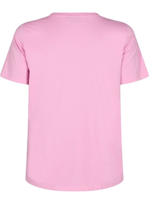 ZIZZI KLASYCZNY RÓŻOWY T-SHIRT NADRUK 252J