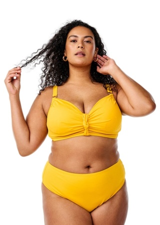 ZIZZI ŻÓŁTE MAJTKI KĄPIELOWE BIKINI ŚREDNI STAN 819B