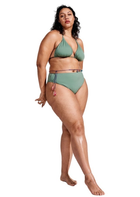 ZIZZI MIĘTOWY BIUSTONOSZ KĄPIELOWY BIKINI WIĄZANIE 608E