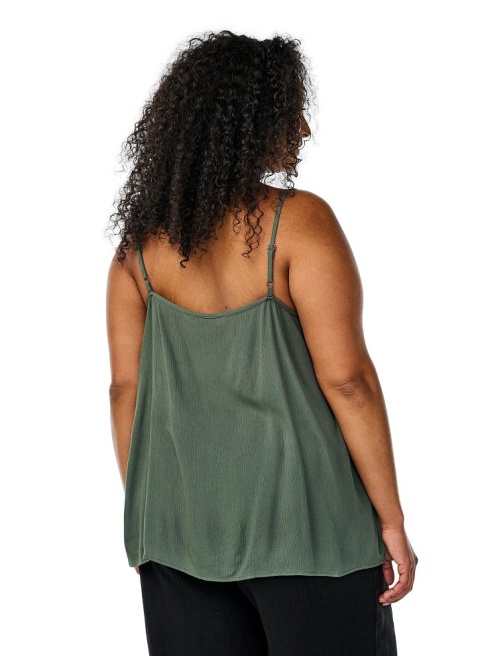 ZIZZI WYGODNY TOP RAMIĄCZKA KHAKI 014K