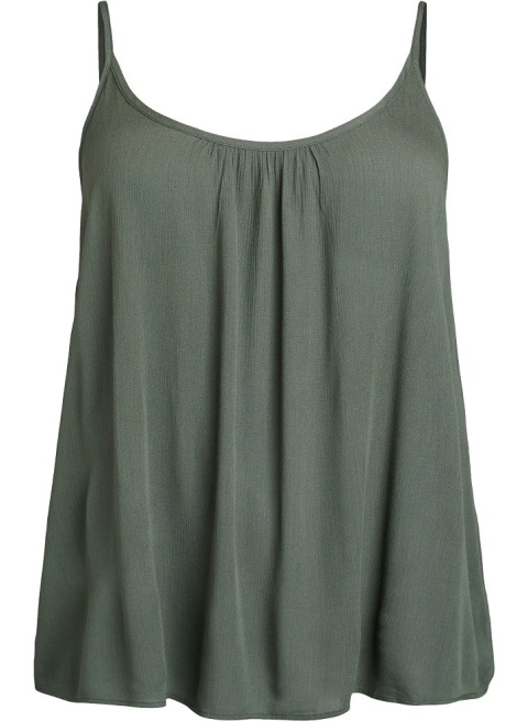 ZIZZI WYGODNY TOP RAMIĄCZKA KHAKI 014K