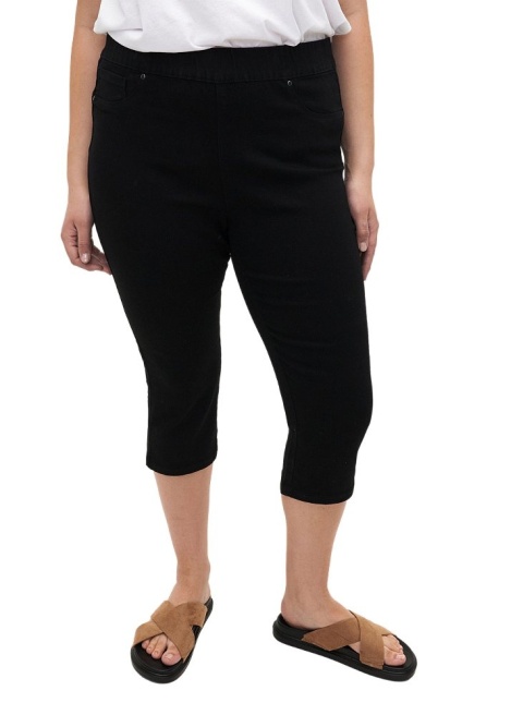 ZIZZI JEANSY JEGGINSY RYBACZKI CZARNE 027B