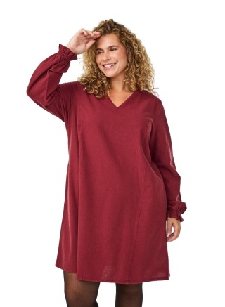 ZIZZI SUKIENKA NA CO DZIEŃ MIDI BORDO 001L
