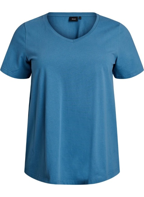 ZIZZI KLASYCZNY WYGODNY NIEBIESKI T-SHIRT 010D