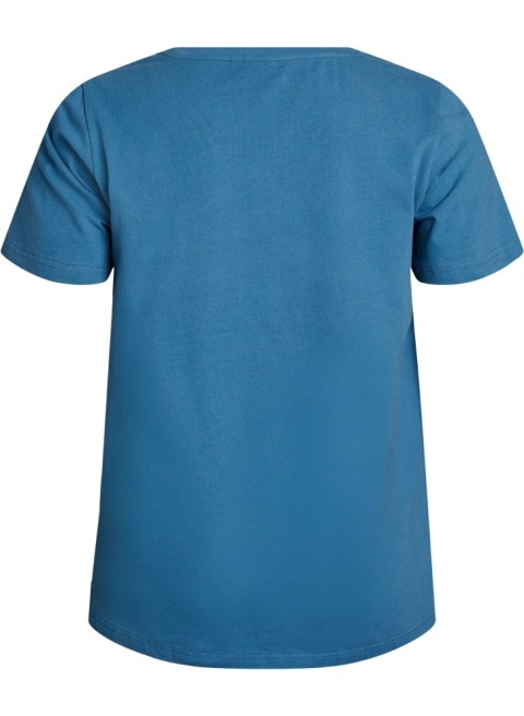 ZIZZI KLASYCZNY WYGODNY NIEBIESKI T-SHIRT 010D