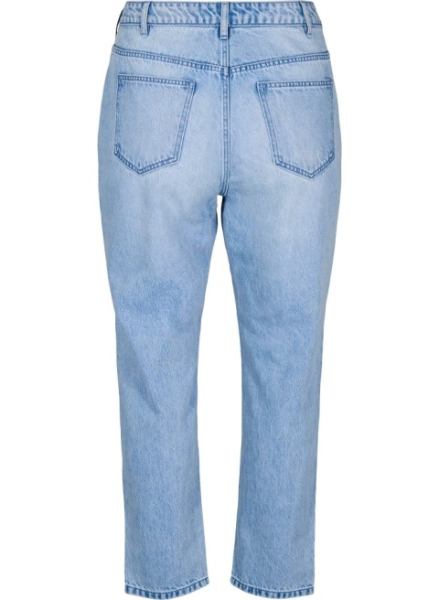 ZIZZI NIEBIESKIE JEANSY MOM Z PRZETARCIAMI I DZIURAMI 028C