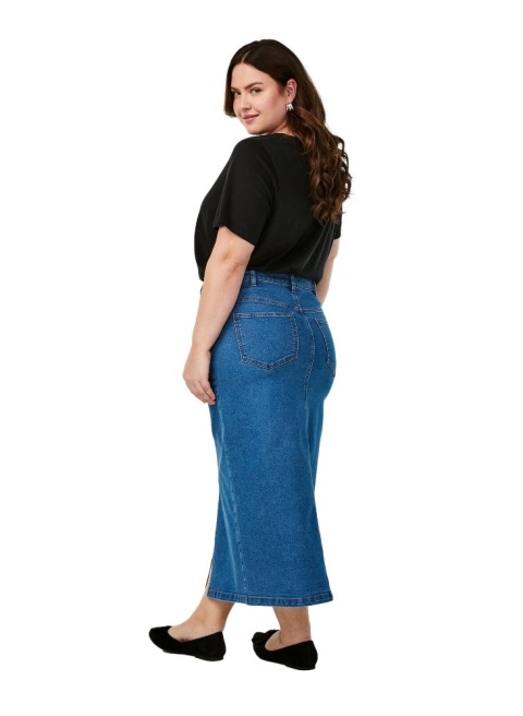 ZIZZI NIEBIESKA JEANSOWA SPÓDNICA MIDI 032D