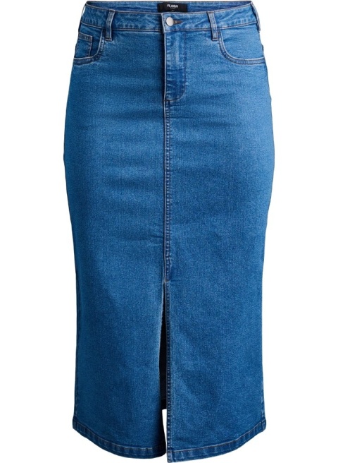 ZIZZI NIEBIESKA JEANSOWA SPÓDNICA MIDI 032D
