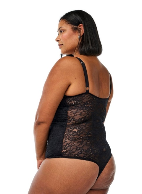 ZIZZI CZARNE KOBIECE BODY KORONKOWE 063B