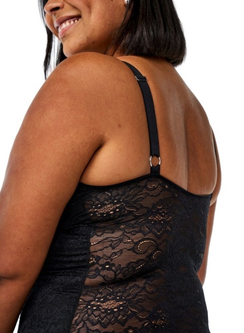ZIZZI CZARNE KOBIECE BODY KORONKOWE 063B