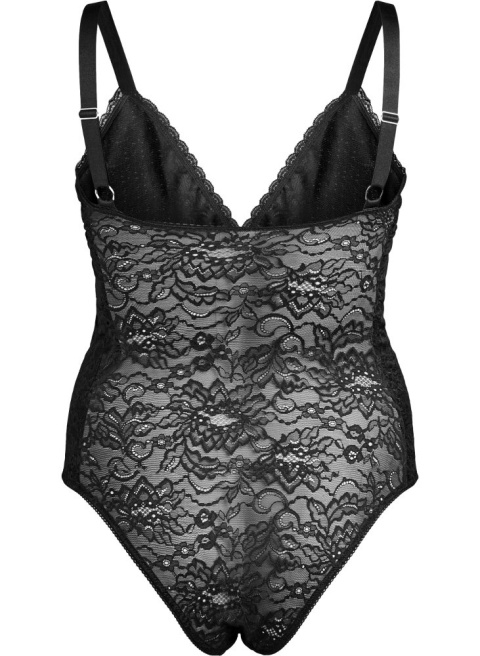 ZIZZI CZARNE KOBIECE BODY KORONKOWE 063B