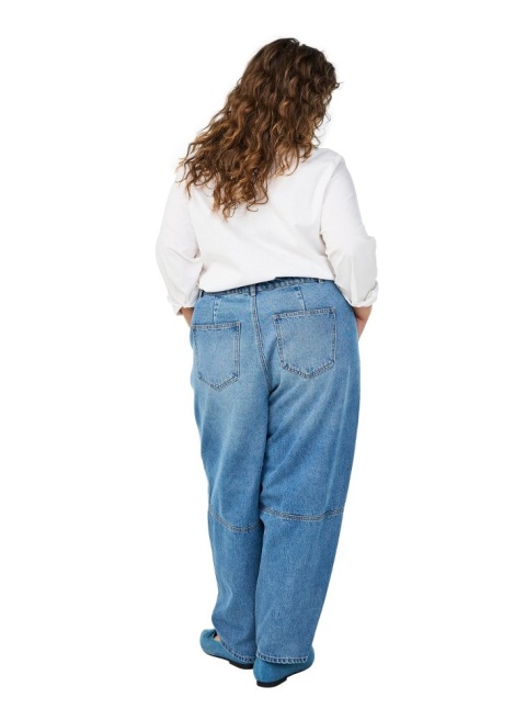 ZIZZI SPODNIE JEANSY BARREL NIEBIESKIE WYSOKI STAN 111G