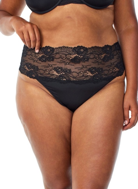 ZIZZI CZARNE MAJTKI STRINGI KORONKA 2PACK 123C