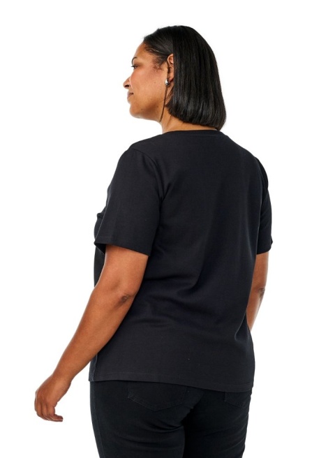 ZIZZI KLASYCZNY T-SHIRT CZARY 159B